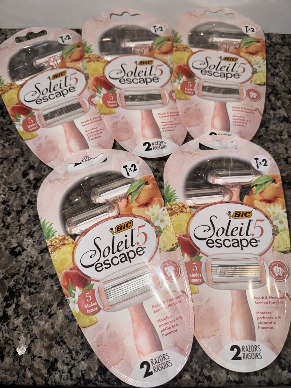 BIC Soleil5 Escape Women's Razor - Pink (2 Pack)